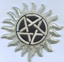 Pentagram Pentacle Star Occult Wicca Witch Cape Robe Rune Sigil Symbol Patch 666