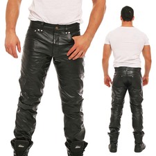 Maßanfertigung echt Leder Hose weiches Rinds...
