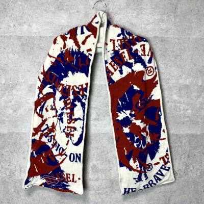 Diesel Men scarf All Pattern Muffler Acrylic White Red Blue Casual
