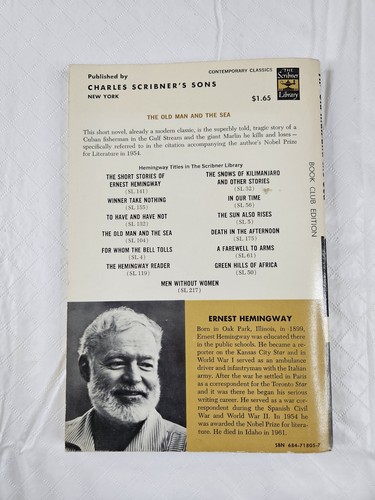 Ernest Hemingway The Old Man And The Sea PB 1952 Short Story Novella Masterpiece - Picture 6 of 11