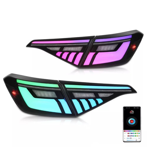 RGB LED Tail Lights for 11th Gen Honda Civic Sedan 2022-2025 Demon Eye V2 Smoked - Foto 2 di 12
