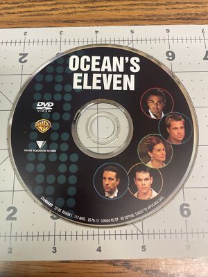 Ocean s Eleven Full Screen, DVD 2002, Disc Only!