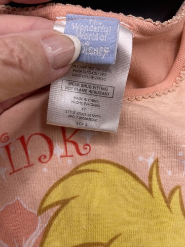 Disney Frozen & Tinkerbell Pajamas Tops/bottoms 6 Pieces Size 4T - Picture 11 of 15