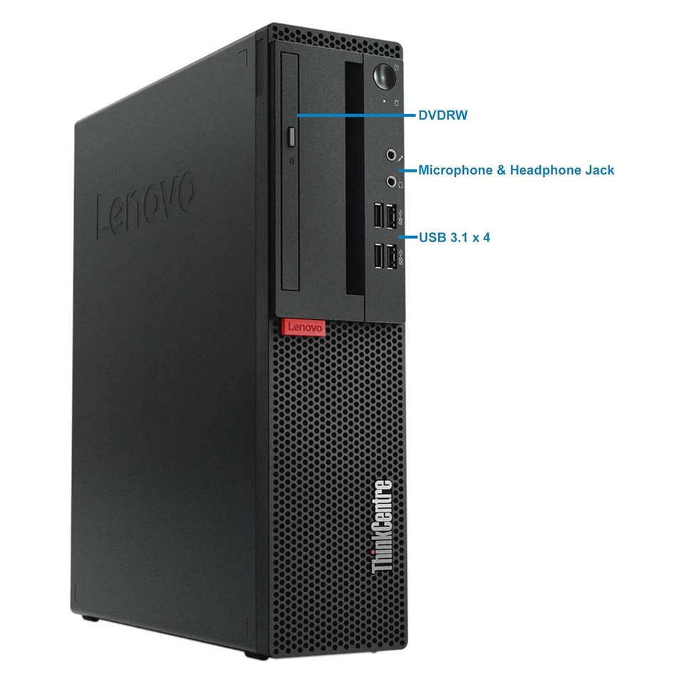 Lenovo ThinkCentre M910 SFF Intel Core i7 6700 64GB RAM 1TB SSD Wi-Fi Enabeld PC - Image 4 of 4