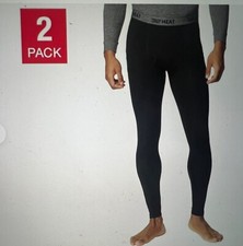 32 Degrees Men's Heat Thermal Base Layer Pant 2-Pack Heat Retention Sz Large