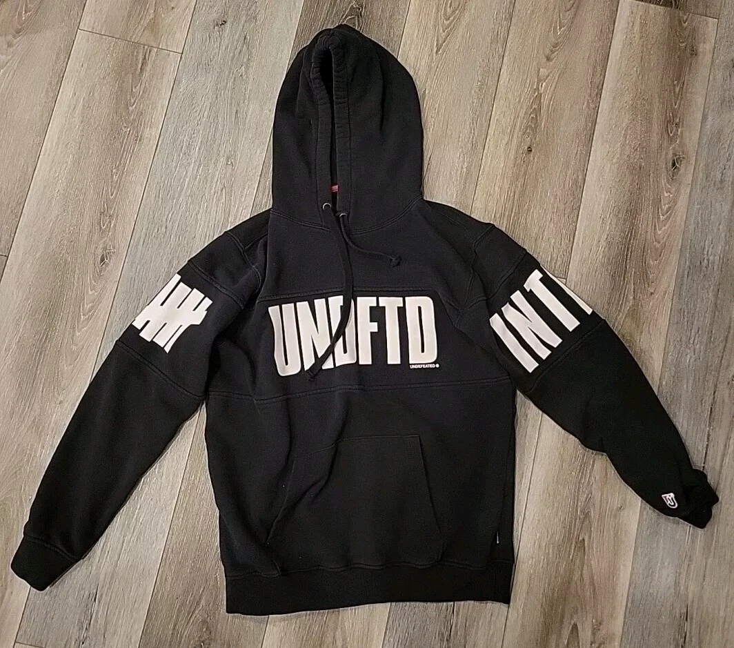 Pull à capuche homme invaincu noir suprême épais skateboard (L)  0625