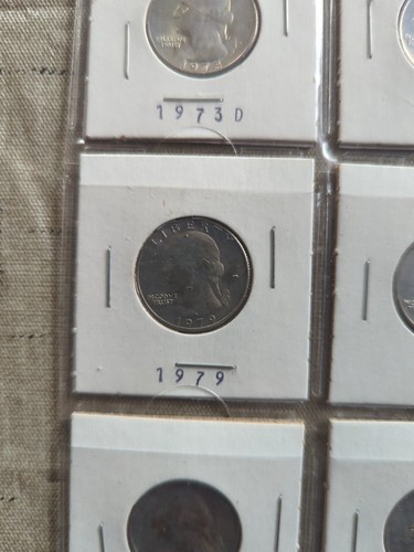 Coins 6 Quarters In Holders 1973 D, 1974, 1979 , 1980 D, Bicentennial,2001 D. - Picture 6 of 10