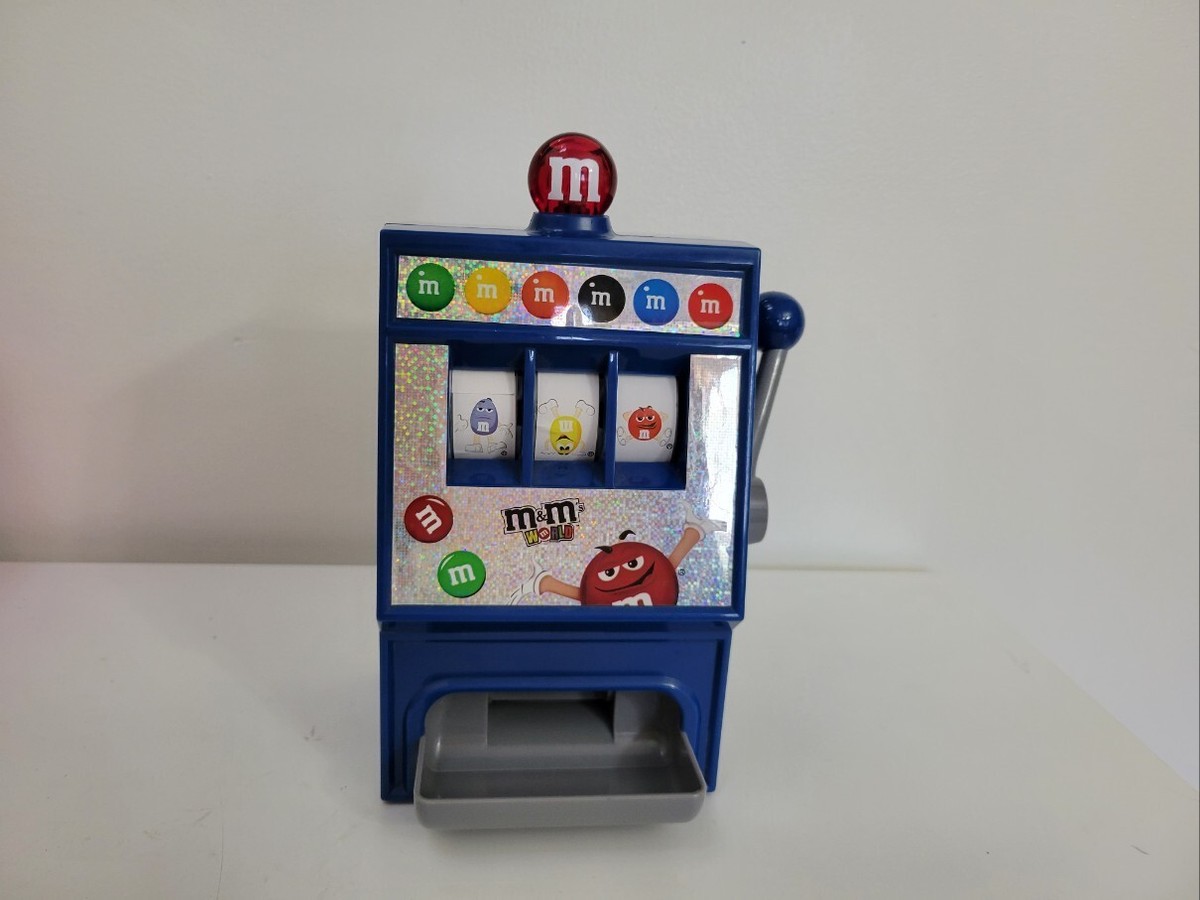 M&M's World Slot Machine Candy Dispenser, Blue, Las Vegas
