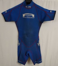 Aleeda Short Sleeve One Piece Blue Wetsuit Men's Size M Medium