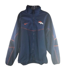 Nike Denver Broncos Mens Size XL Blue Fleece Jacket Full Zip Made in USA