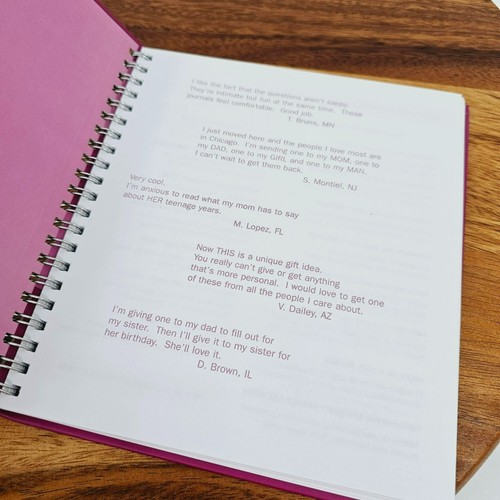 Journal Between Me and You Daughter Blank Spiral Bound Question Pink 2007 Unused - Imagen 4 de 8