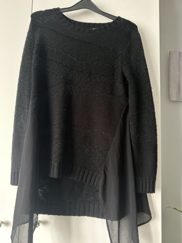 Rokoko Pullover schwarz Pullover & Chiffon Seiteneinsätze Größe M - Bild 1 von 10