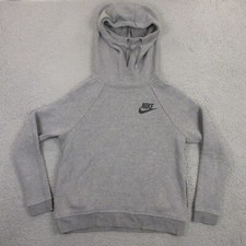 Nike Sportswear Rally Hoodie Womens Small Ninja Hood Funnel Neck Logo 828601-091