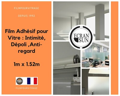 Film Adhésif Vitrail Bleu Dépoli - Largeur 1.22m, Rouleau De 1 à 30 Mètres, France
