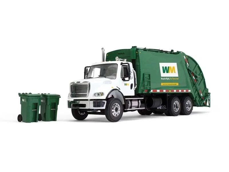 First Gear 1:34 Modellino Diecast – Camion Gestione Rifiuti Con Caricatore Frontale E Cestino