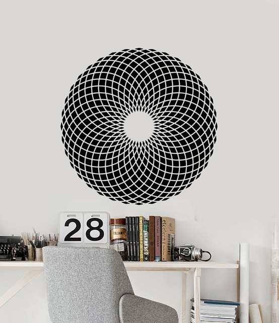 Vinyl Wall Decal Visual Effect Geometric Optical Illusion Stickers (g2438) eBay