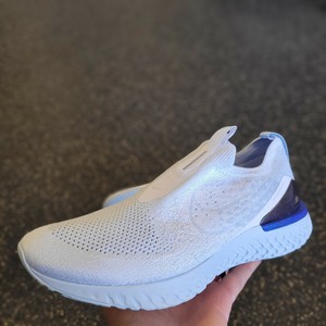 Nike Epic React Flyknit Blue/Metallic Gold-White AQ0067-995 Free Shipping
