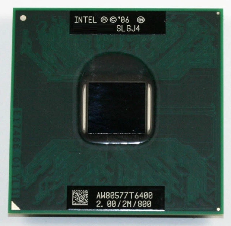 CPU T6400 SLGJ4 2.0GHz 2 Core Duo Mobile Processor Socket P 478 pin microFCPG