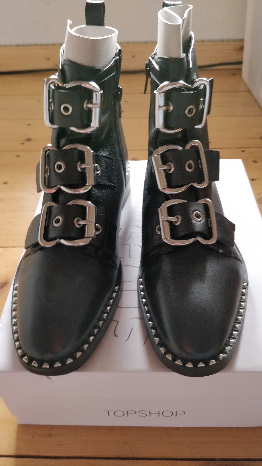 Topshop Stiefel Alfie Buckle Stiefel 40, Leder nagelneu Schwarz Topshop Stiefel Alfie Buckle Stiefel 40, Leder nagelneu Schwarz Schwarz c6c680