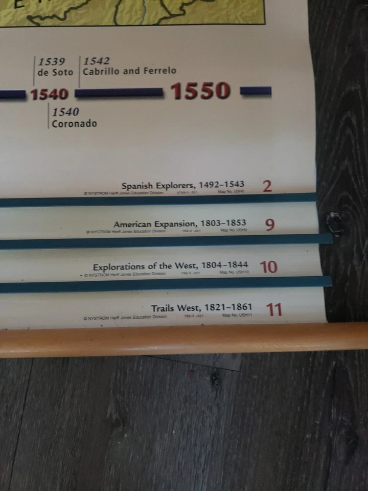 Nystrom U.S. History Map Set 2, 9, 10, 11 Pull Down - Image 2 of 4