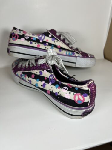 Scarpa Sketchers Twinkle Toes segno di pace bambina giovane taglia 3 con strass - Foto 4 di 11