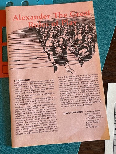 1974 Alexander the Great, Vintage Avalon Hill Warfare Game! Good Condition - Picture 10 of 11