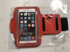 iPhone 6/7/SE/5 Armband Case Sports Running Exercise Arm Holder Red Fast Ship