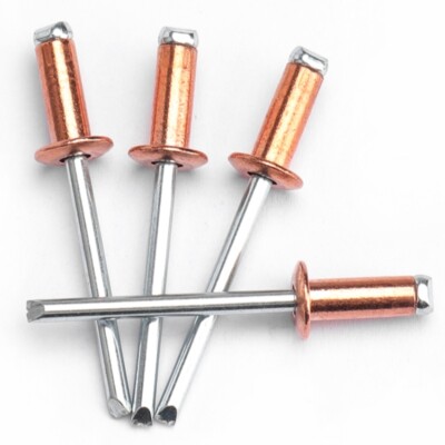 Copper Pop Rivets 2.4mm 3.2mm 4mm 4.8mm Steel Mandrel Dome Head Blind Rivets