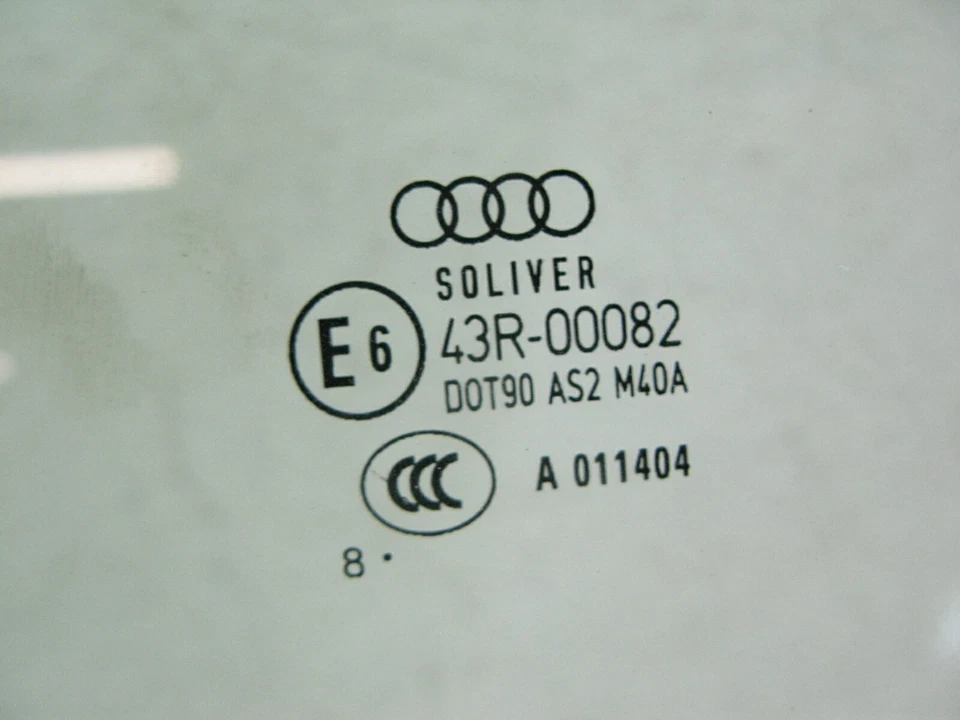 02-09 AUDI B7 A4 S4 RS4 ТРАНСФОРМИРУЕМОЕ СТЕКЛО ЛЕВЫЙ ДРАЙВЕР ПЕРЕДНИЙ OEM 110221 - Изображение 2 из 3