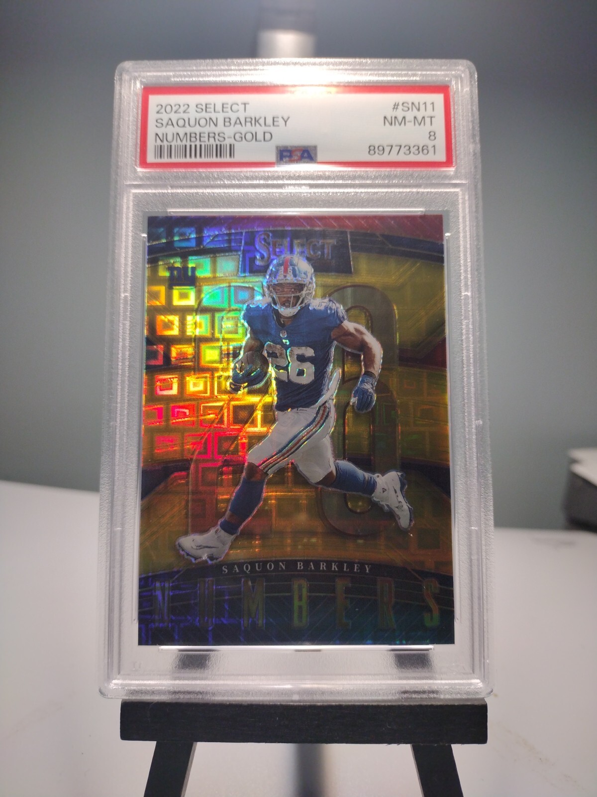 2022 Panini Select Saquon Barkley Gold Numbers /10 Eagles