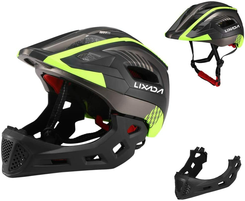 Lixada Kids Bike Helmet Adjustable Detachable Full Face Cycling Helmet |  eBay