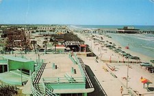 Jacksonville Beach FL Florida Coaster Bath House Coca Cola Ad Vtg Postcard E15