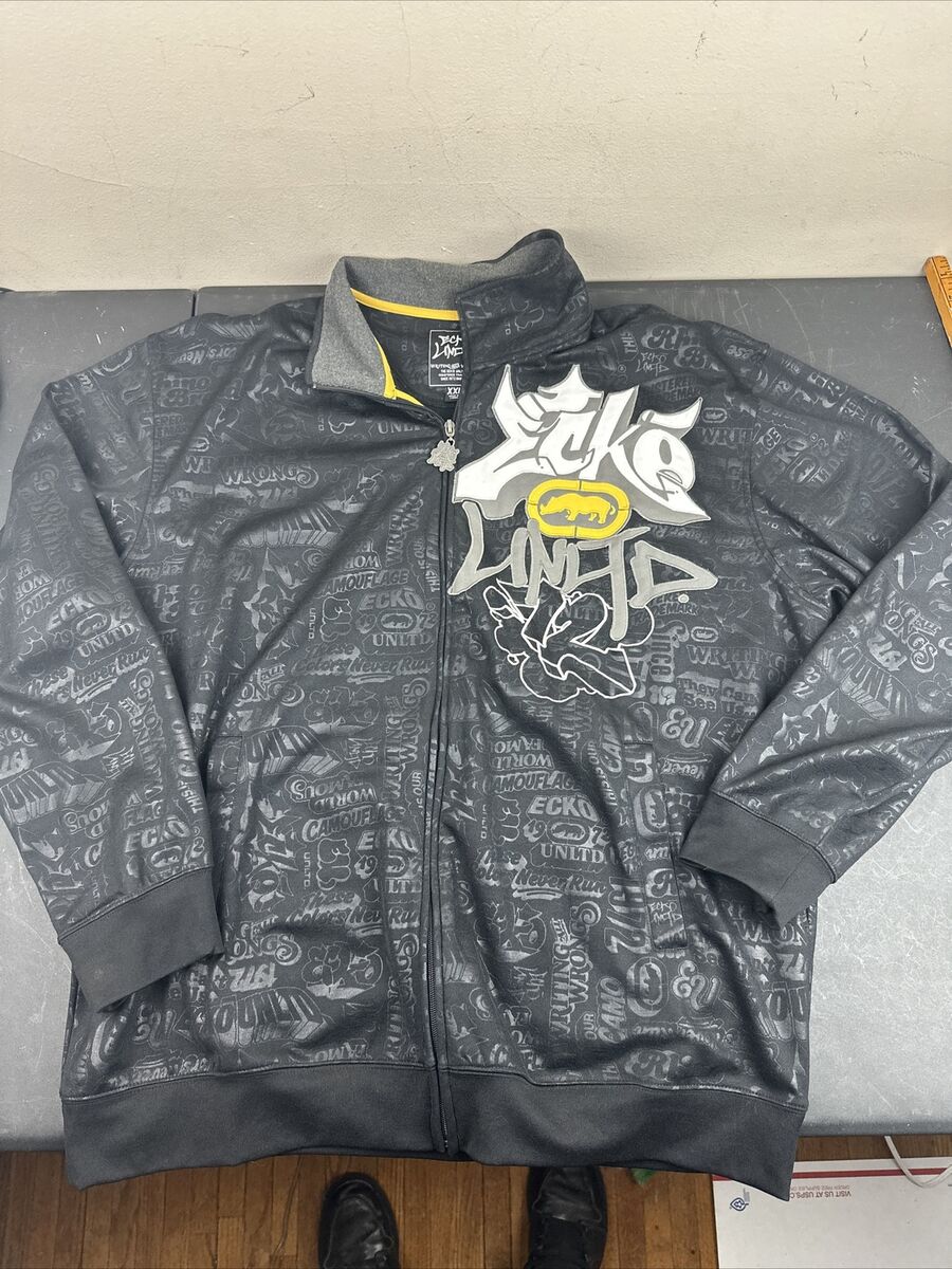 Vintage Ecko UNLTD. Actual Factual Graffiti Track Jacket Men Vintage Ecko UNLTD. Actual Factual Graffiti Track Jacket Men