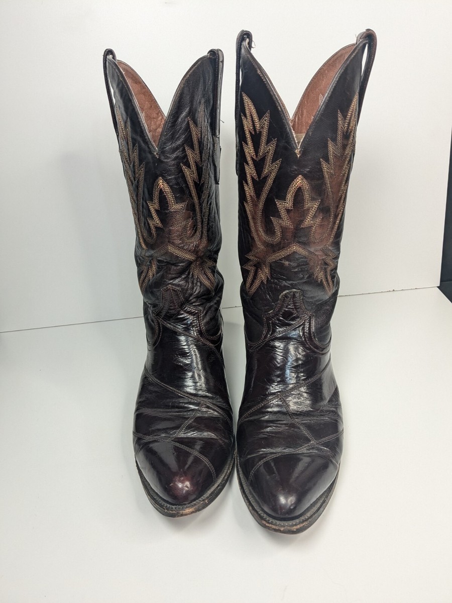 cuadra 90’s western boots design mexico Cuadra Patchwork Leather Western Boots Mexico Sz 29/11.5 Brown