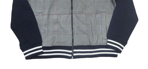 Tommy Hilfiger Men's Black Multi Plaid/Navy Colorblock Bomber Jacket - Picture 4 of 8