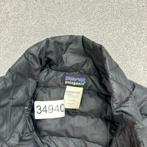 Patagonia Gilet Womens Medium Black Puffer Goose Down Sweater Jacket Vest Ladies - Picture 4 of 10