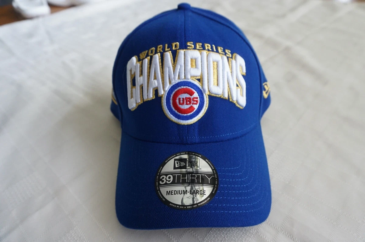 CHICAGO CUBS WORLD SERIES CHAMPIONS HAT CAP 39 30 M L NEW ERA