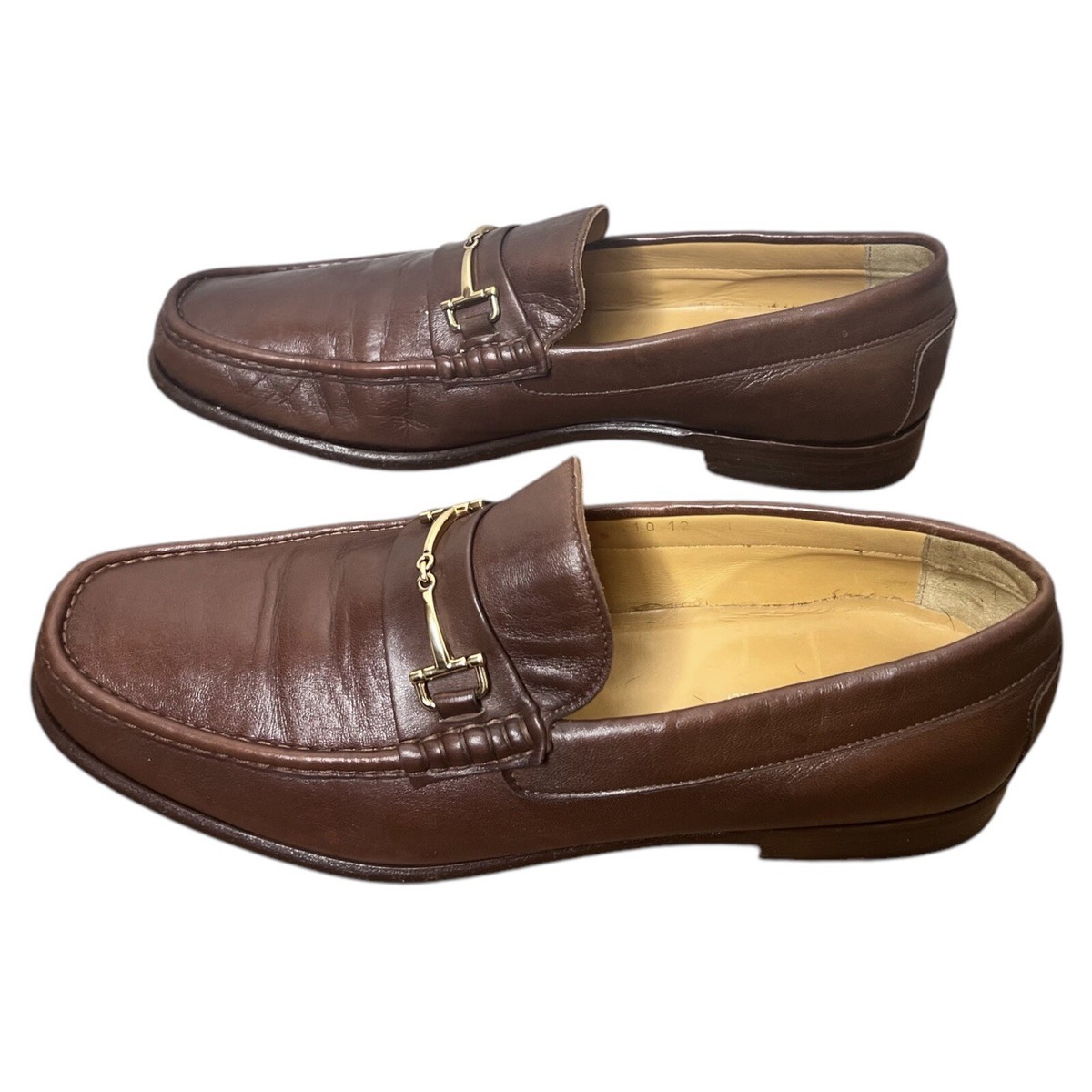 Bruno Magli Vintage Gold Men\'s Horsebit Loafer Shoes Carmel Color Italy Sz 12 Bruno Magli Silas Loafer – Ted main image 4