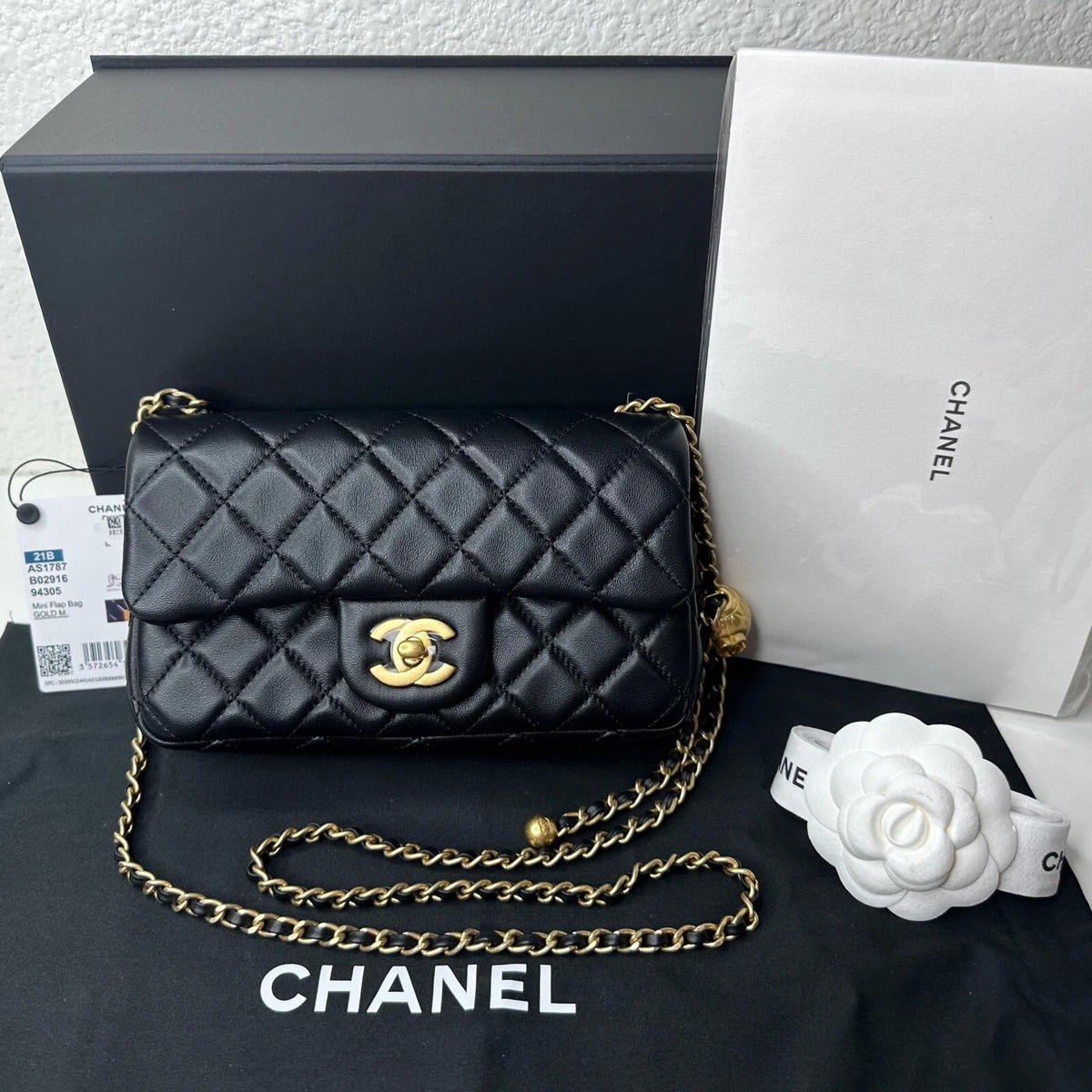 Chanel Classic Flap Mini Lambskin Leather Crossbody Bag