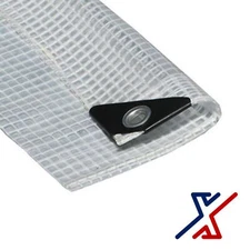 6 x 20 Clear Color 12 Mil Heavy Duty Tarp / Canopy by X1Tools/Tarps