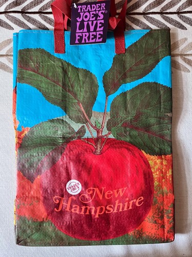 Bolso de Mano de Comestibles Reutilizable Trader Joe's New Hampshire Nuevo con Etiquetas - Imagen 2 de 2
