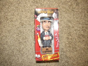 LOT-2-Scarface-Al-Capone-Bobble-Rockin-Head-New-Black-Suit-BRAND-NEW-AWESOME