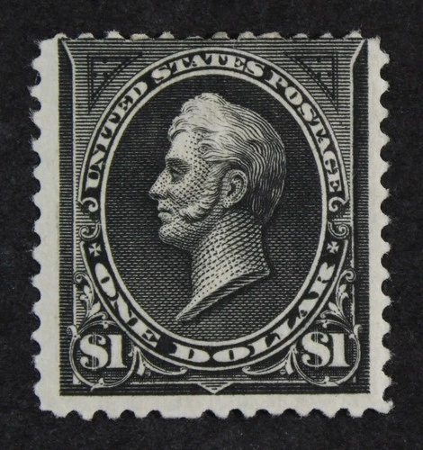 CKStamps: US Stamps Collection Scott#261 $1 Perry Mint H OG Small Thin