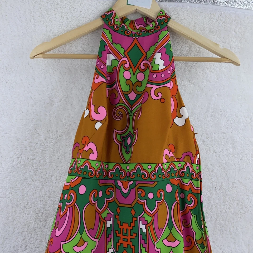 Maxi Vestido Vintage Tori Richard Para Mujer SE ADAPTA XS Psicodélico Hawaiano Años 60 Boho Foto 2 de 4