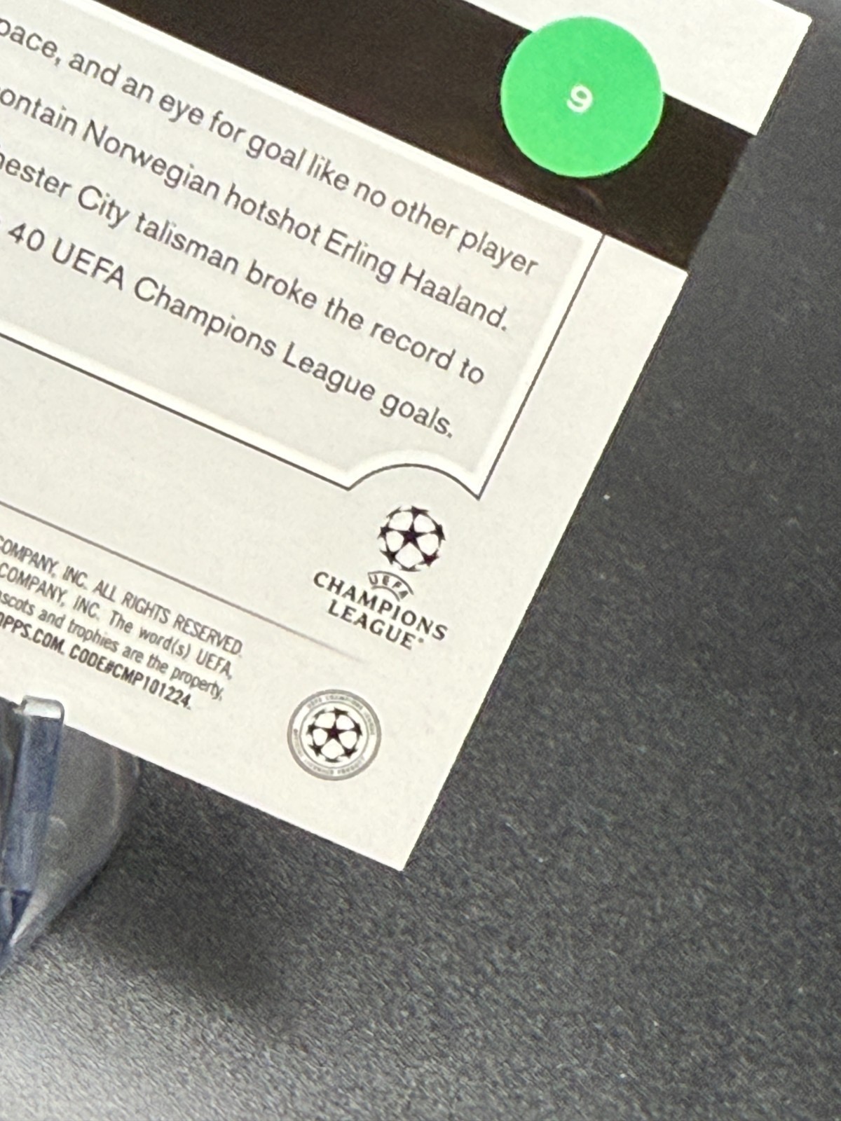 Erling Haaland 2024-25 Topps Chrome Sapphire UEFA CC #9 Manchester City NM-MT view 9