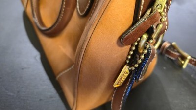 Authentic Bally Hand Bag  Leather Brown 