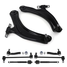 Front Lower Control Arm + Sway Bar Link + Tie Rod End for 07-2012 Nissan Sentra