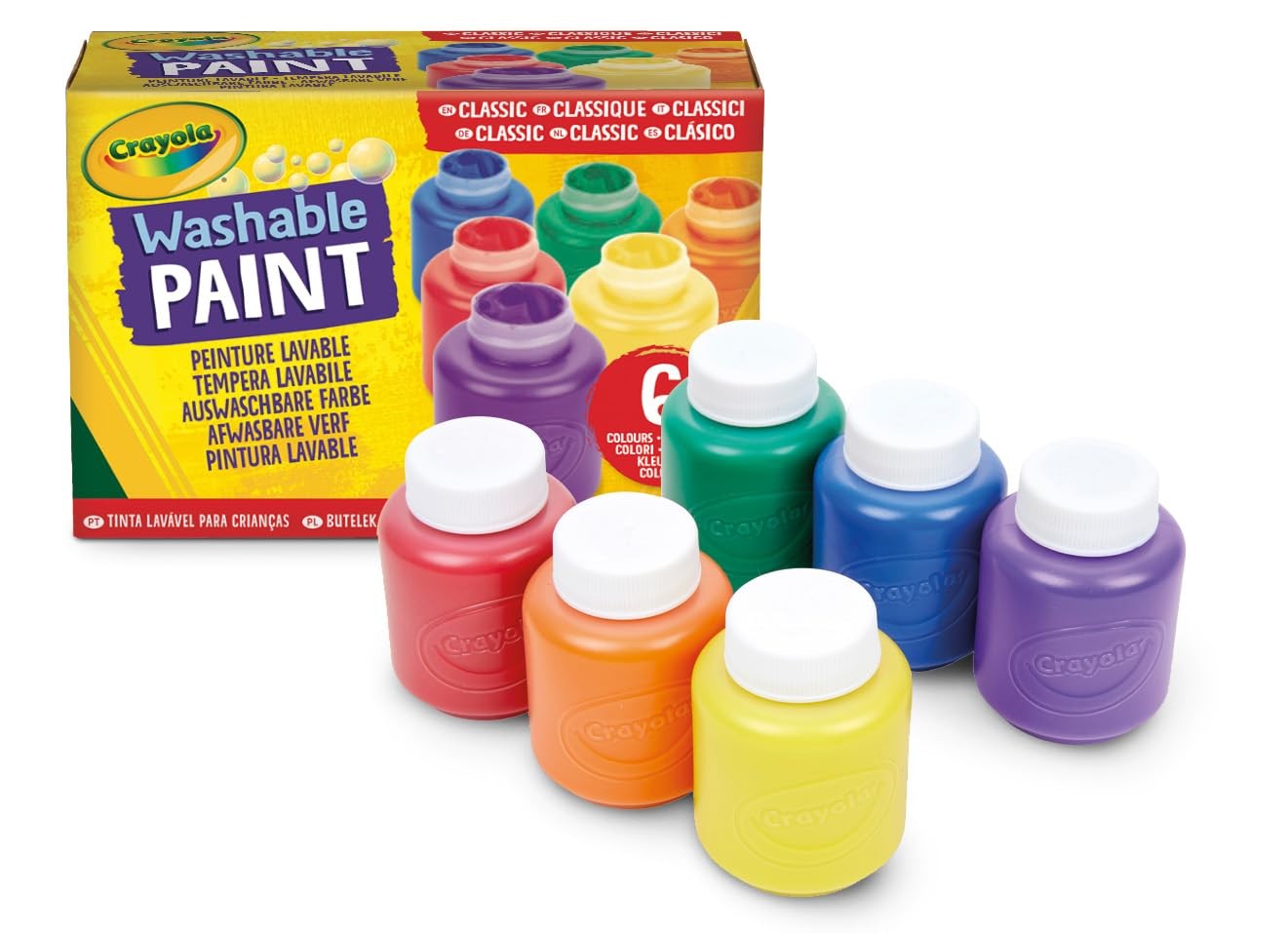 Washable Project Paint Painting Supplies for Kids 6 Count