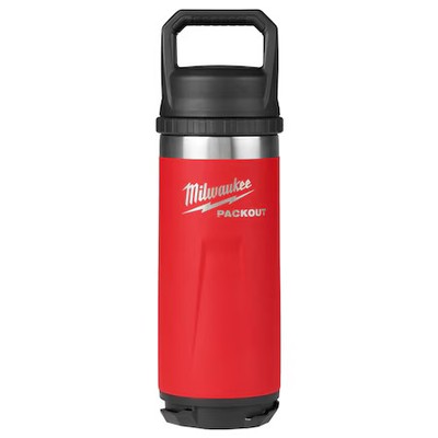Milwaukee Tool 48-22-8382R Insulated Bottle, Ss, 18 Oz Cap, Black