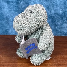 Russ Berrie Home Buddies Dinosaur “Book Buddies” Green Terrycloth Plush 5” -RARE
